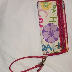 Coach Floral Wristlet Wallet